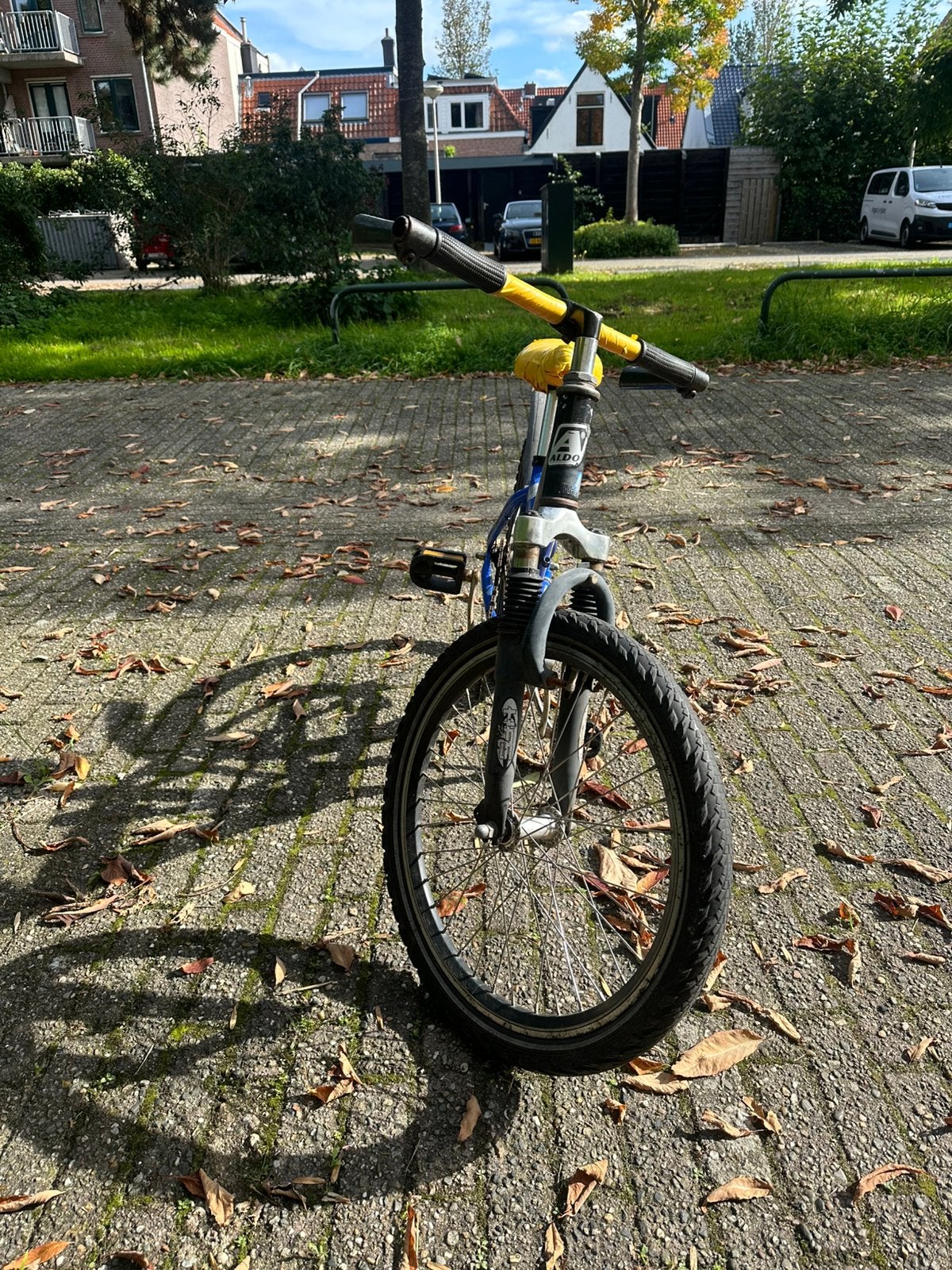 Foto 4 van Aldo kinderfiets 20 inch, blauw, met voorvering