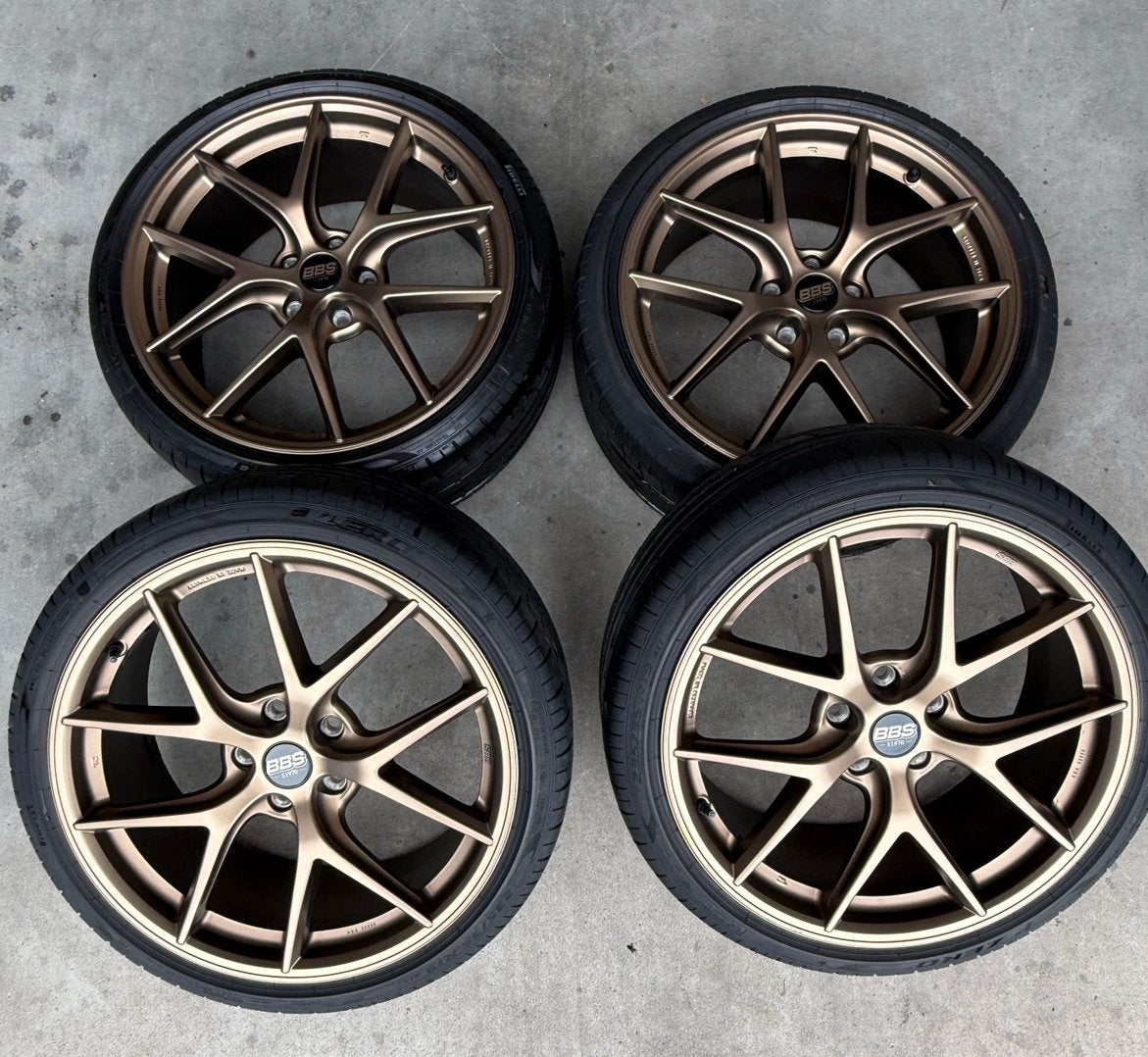 BBS CI-R BRONS MAT IN 19 INCH 235/35/19 Pirelli P Zere, Gebruikt, 235 mm, Personenwagen, Zomerbanden