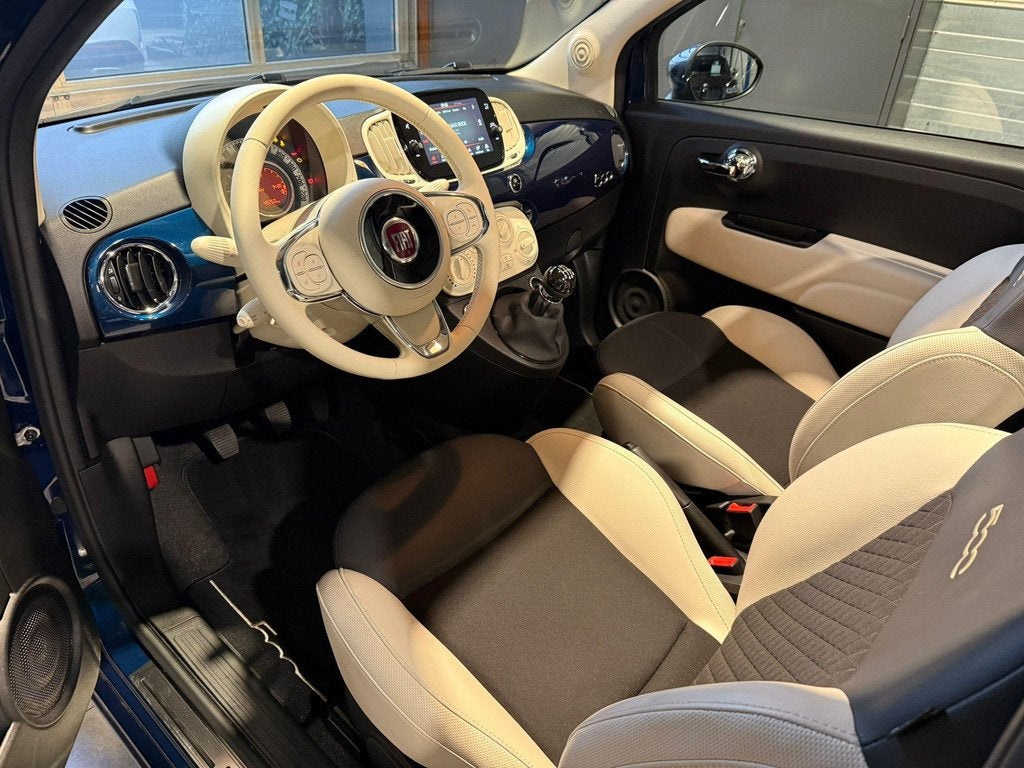 Fiat 500 C 1.0 Dolcevita Leder airco cruise Carplay, Auto's, Fiat, Stof, Cabriolet, Origineel Nederlands, Handgeschakeld