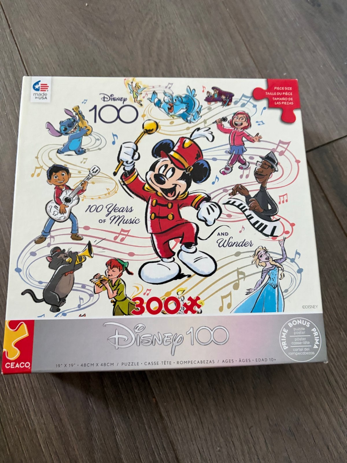 Disney 100 Jaar Muziek en Wonderen Legpuzzel 300 Stukjes, Ophalen of Verzenden, Mickey Mouse, Zo goed als nieuw, Overige typen