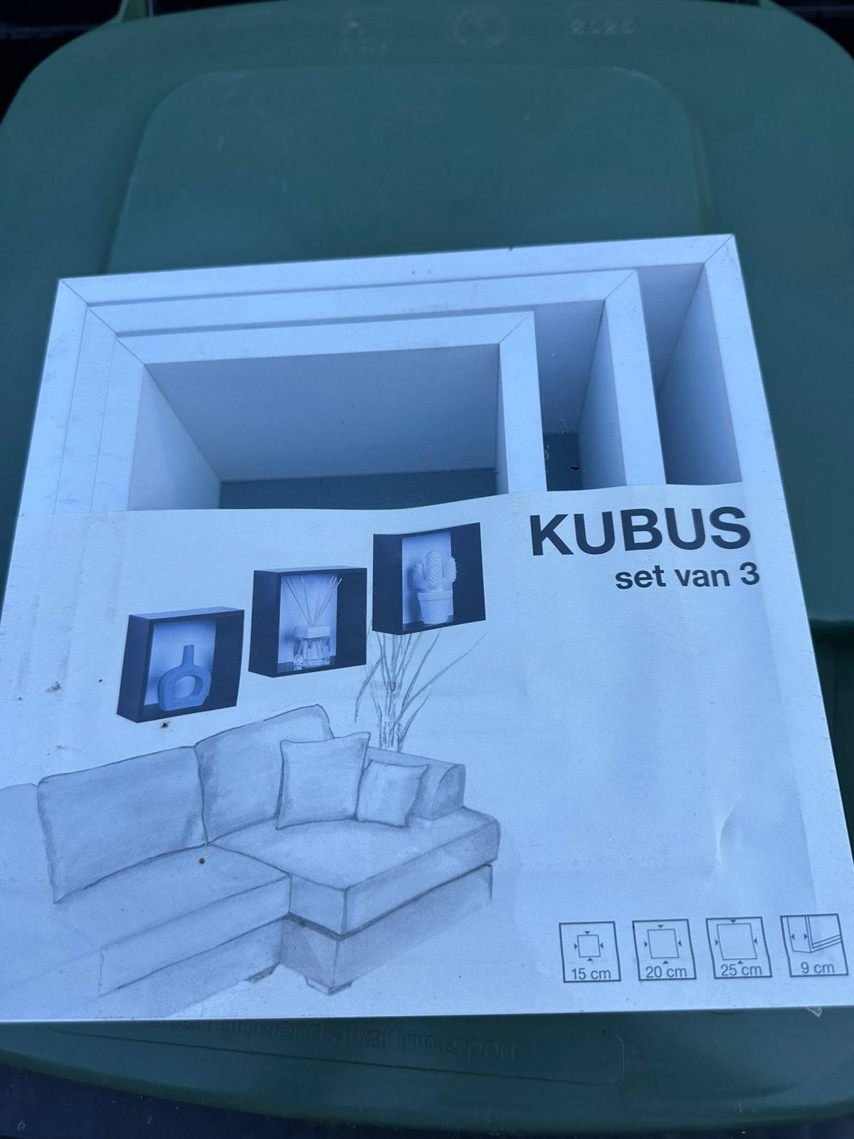 Decoratie kubus set van 3, Ophalen of Verzenden, Nieuw