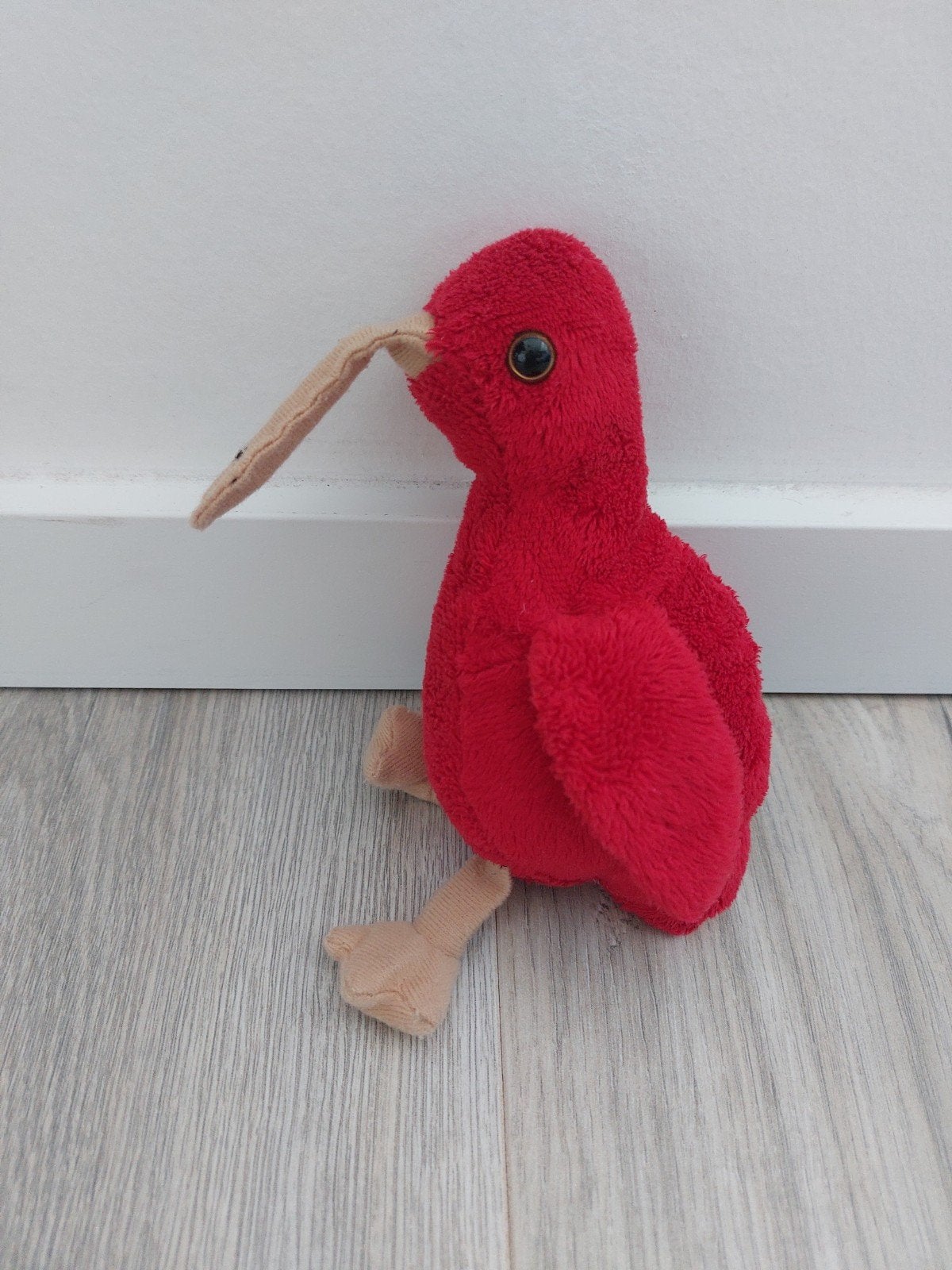 Knuffel kiwi vogel rood L2037, Ophalen of Verzenden, Zo goed als nieuw, Overige typen