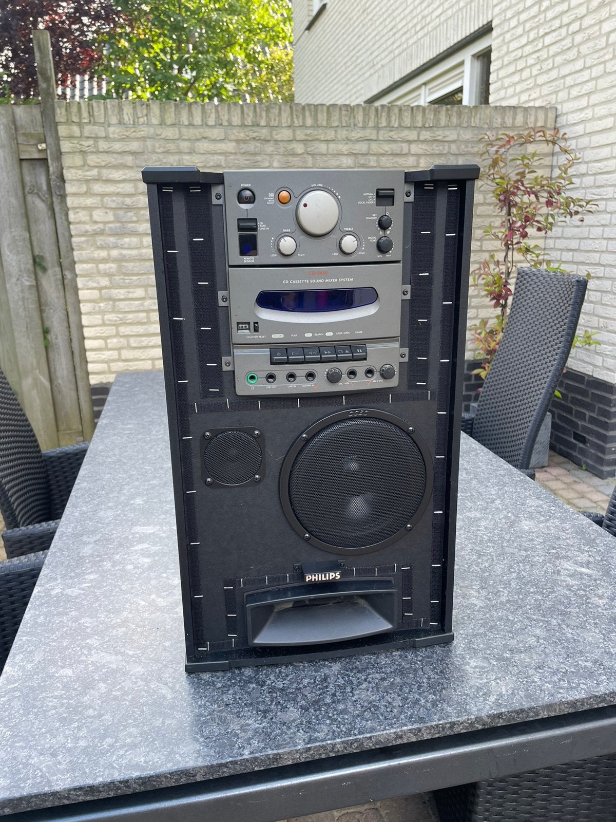 Karaoke Box - CD Cassette Sound Mixer System CD6600, Ophalen, Gebruikt