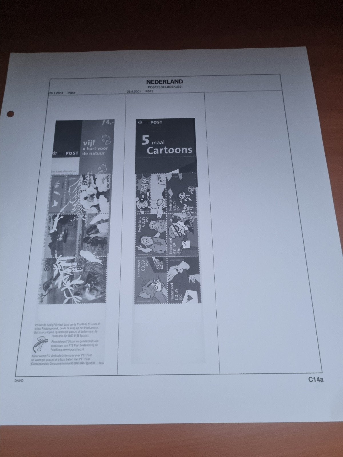 Gebruikte Davo albumbladen C14a, C14b, C15, Ophalen of Verzenden