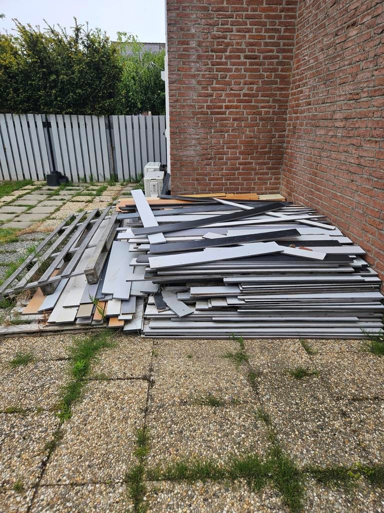 Trespa stroken in diverse maten en kleuren, Doe-het-zelf en Verbouw, Platen en Panelen, Ophalen, Gebruikt, HPL, Minder dan 20 mm