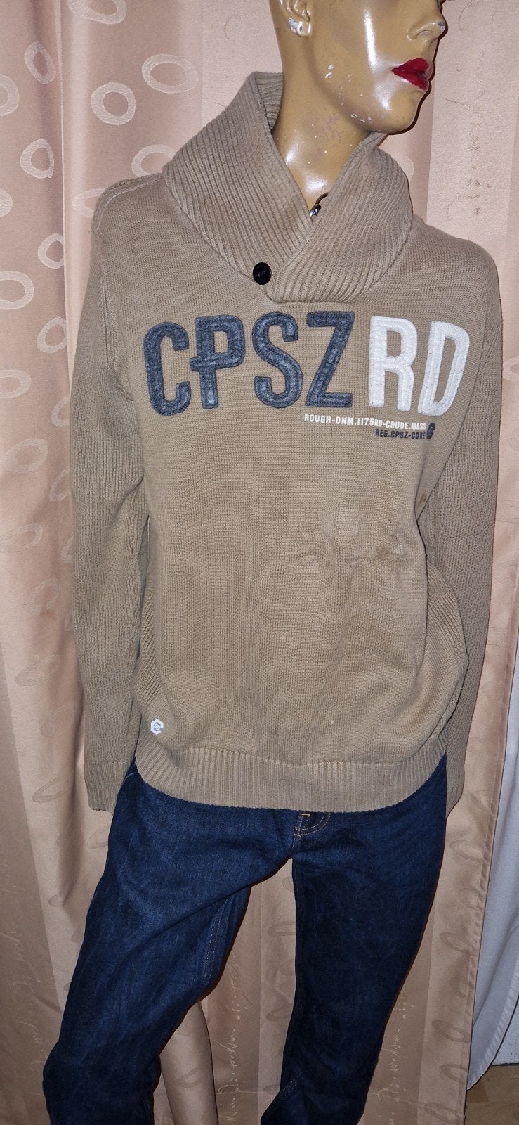 Heren trui capzize met colkraag - Maat XXXL, Beige, Maat 56/58 (XL), Ophalen of Verzenden, Capsize
