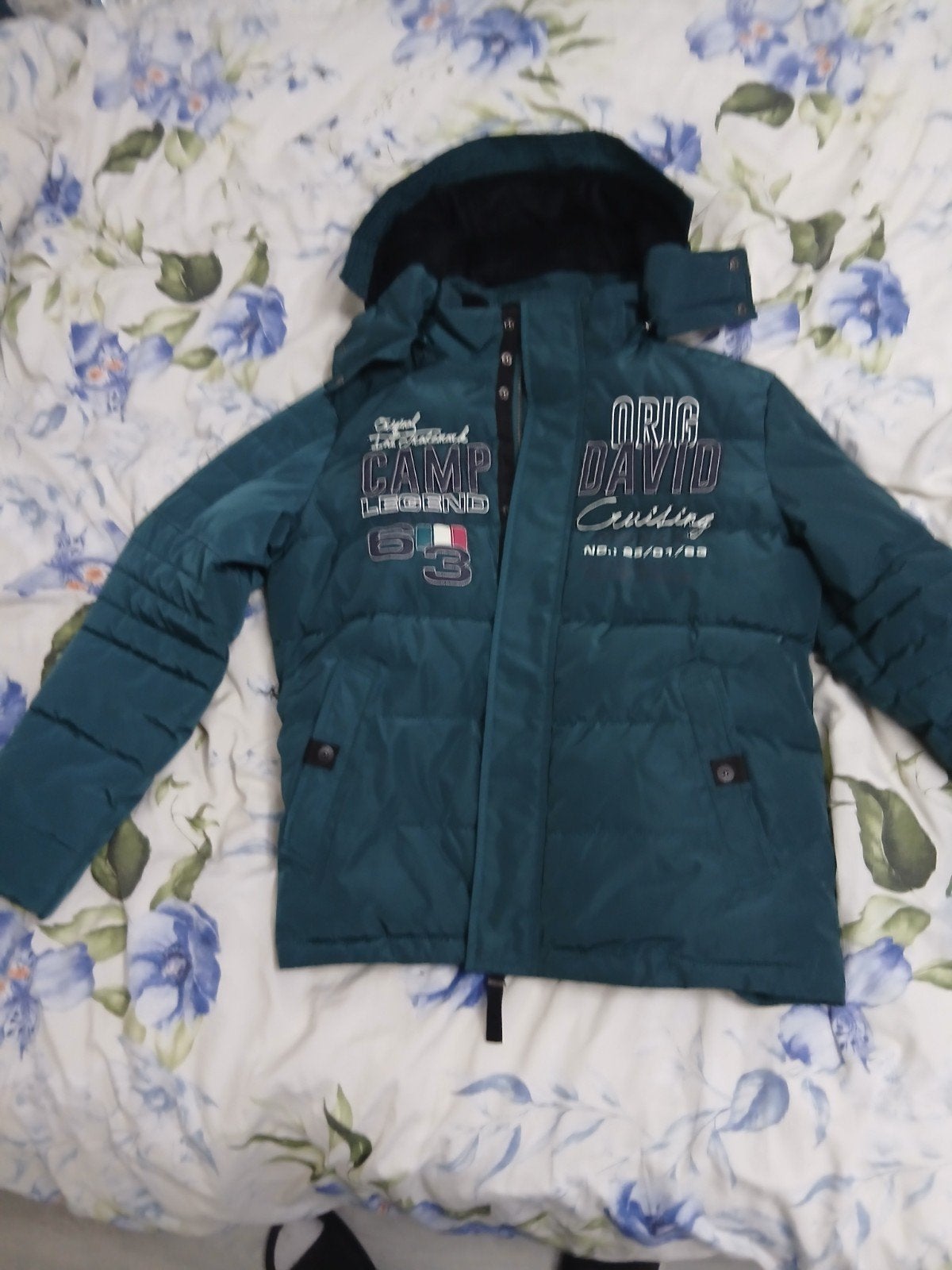 Camp David Blue gewatteerde jas - Maat XL, Overige kleuren, Maat 56/58 (XL), Zo goed als nieuw, Camp David Blue