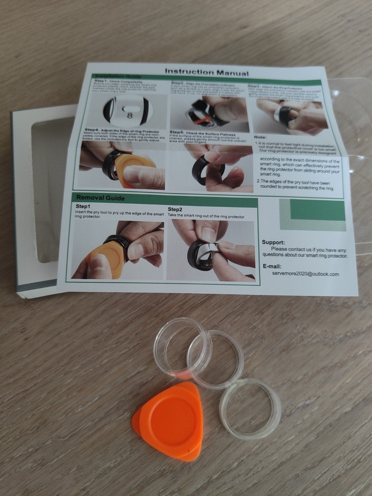 Smart Ring Beschermhoesjes - Transparant - maat 7, Kunststof, Nieuw, Ophalen of Verzenden, Dame of Heer