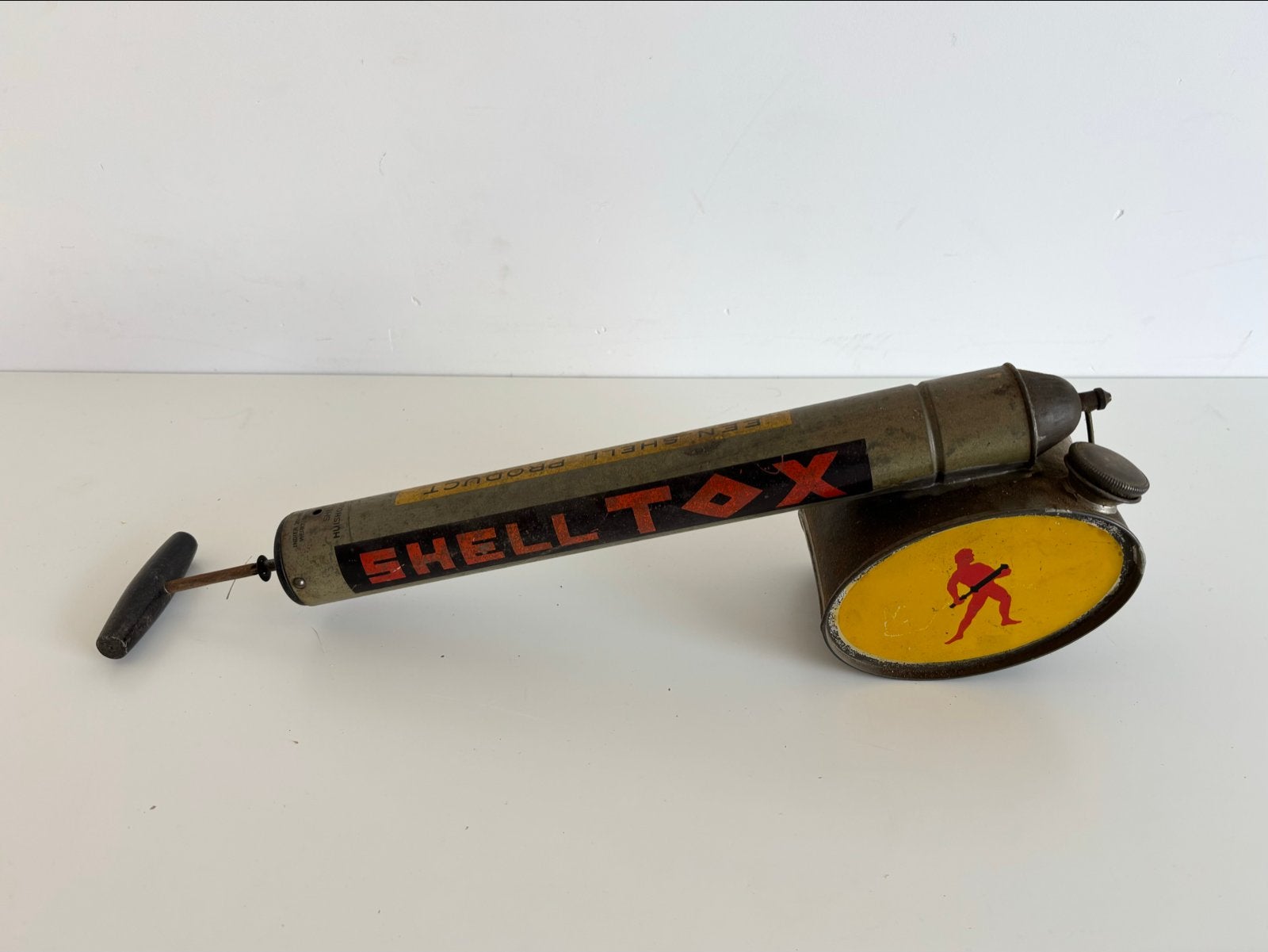 Vintage Shell Tox Insecticide Pomp met Originele Doos, Ophalen