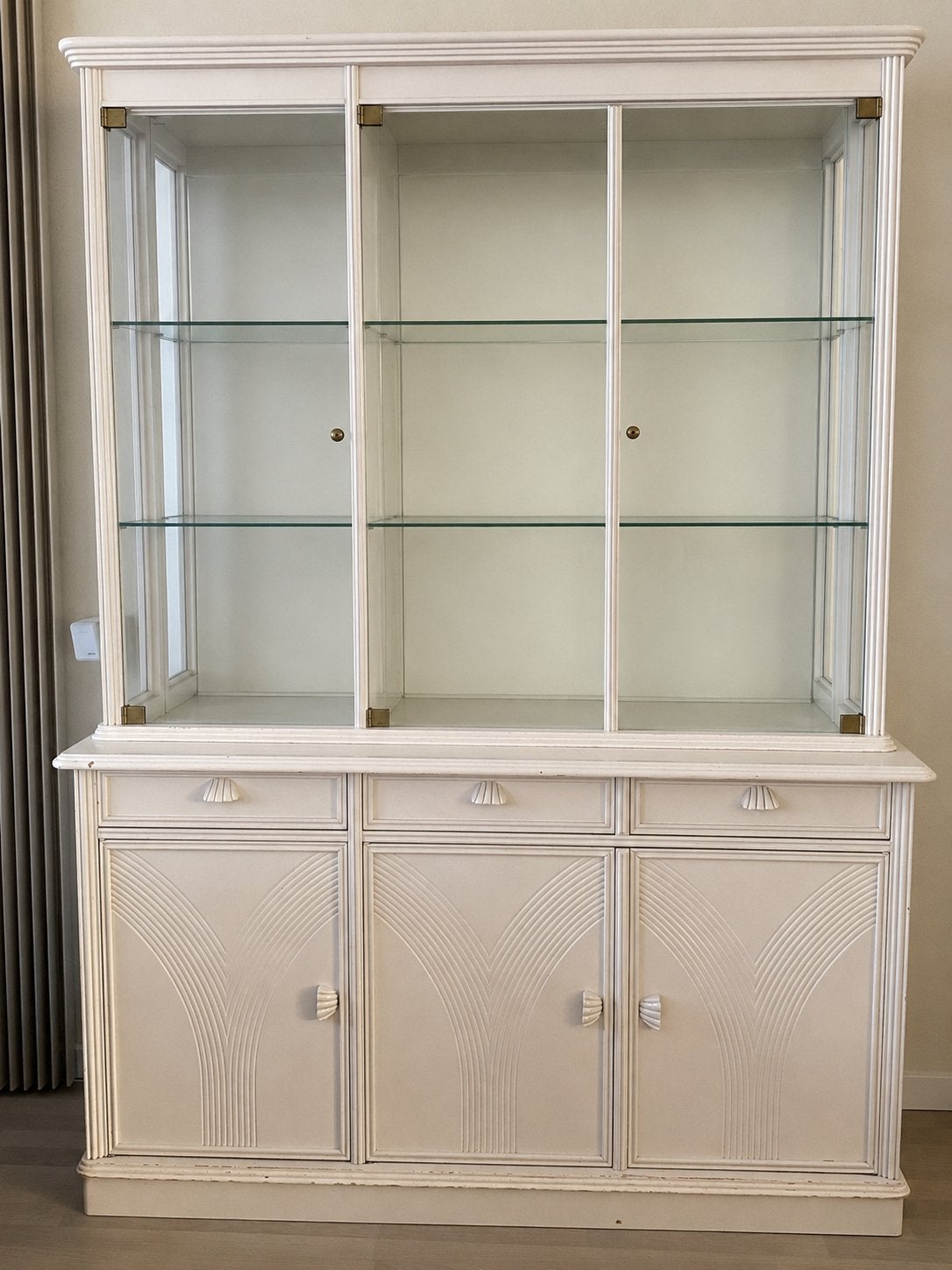 Vintage Vitrinekast / Boekenkast - 150x43x202 cm, Huis en Inrichting, Kasten | Buffetkasten, Ophalen, Gebruikt, 100 tot 150 cm
