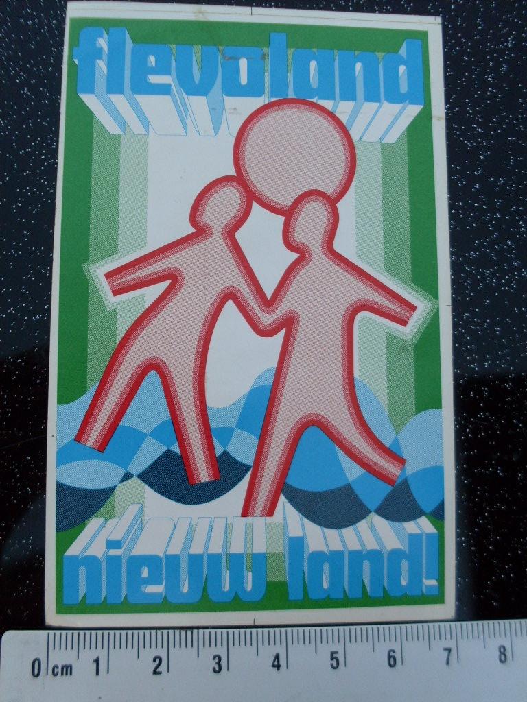 sticker provincie flevoland nieuw land! logo, Verzenden, Zo goed als nieuw, Overige typen