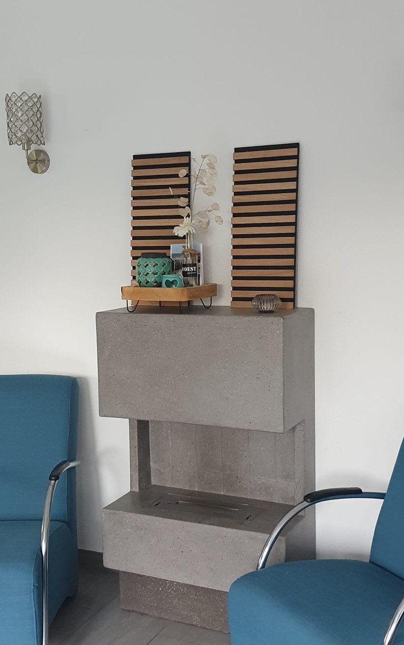 Moderne bio-ethanol haard van beton, Ophalen of Verzenden, Vrijstaande haard, Overige soorten