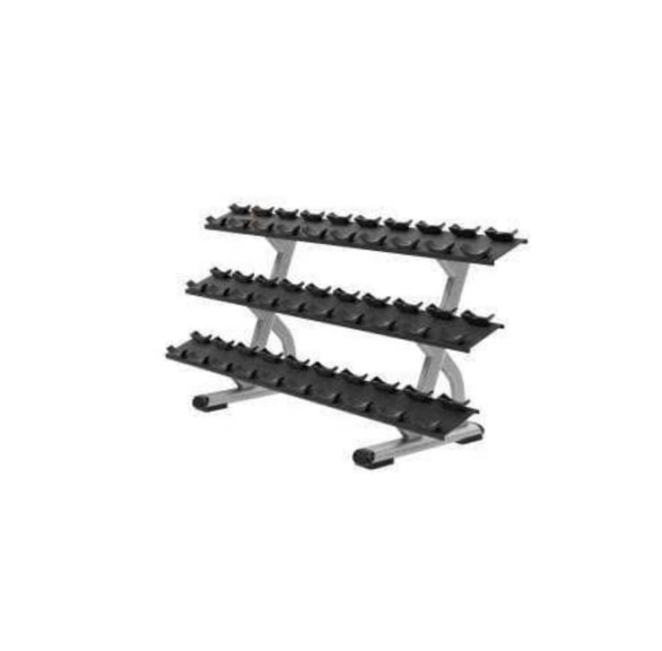 Nieuw precor 3 laags dumbbell rek voor 15 sets dumbbells, Ophalen, Dumbbell, Precor, Zo goed als nieuw