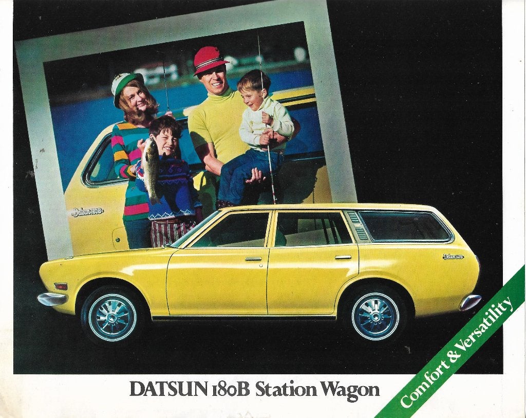 Leaflet/sheet DATSUN 180B Station Wagon, ca. 1972/1973 (GB)., Boeken, Auto's | Folders en Tijdschriften, Zo goed als nieuw, Overige merken