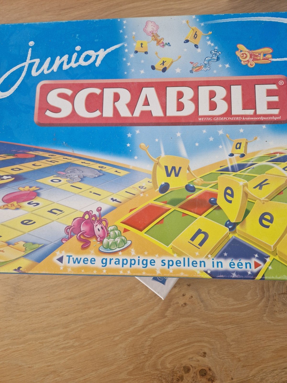 Scrabble Junior - Gebruikt, maar klaar voor een nieuwe ronde, Drie of vier spelers, Ophalen, Gebruikt, Mattel