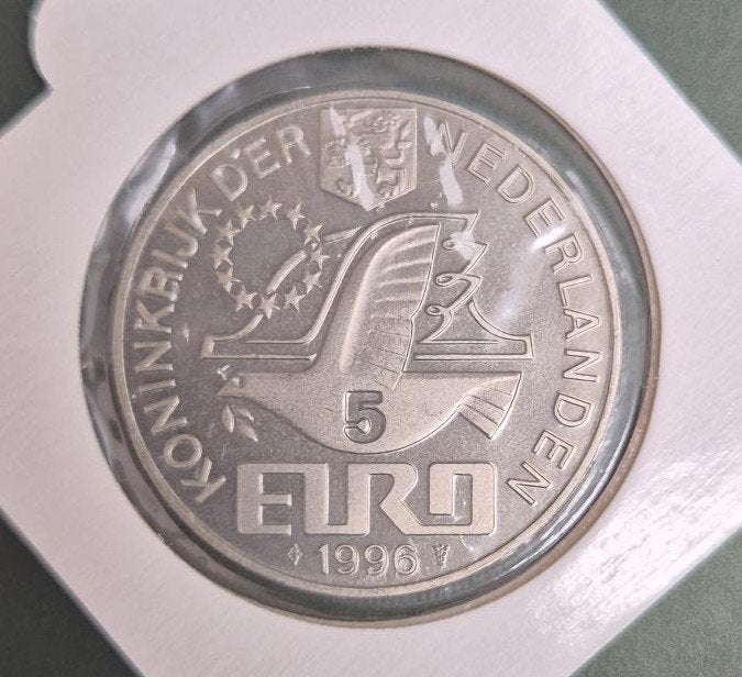 5 euro 1996 Nederland Constantijn Huygens Eurovogel serie, Postzegels en Munten, Verzenden, Koningin Beatrix, Euro's, Losse munt