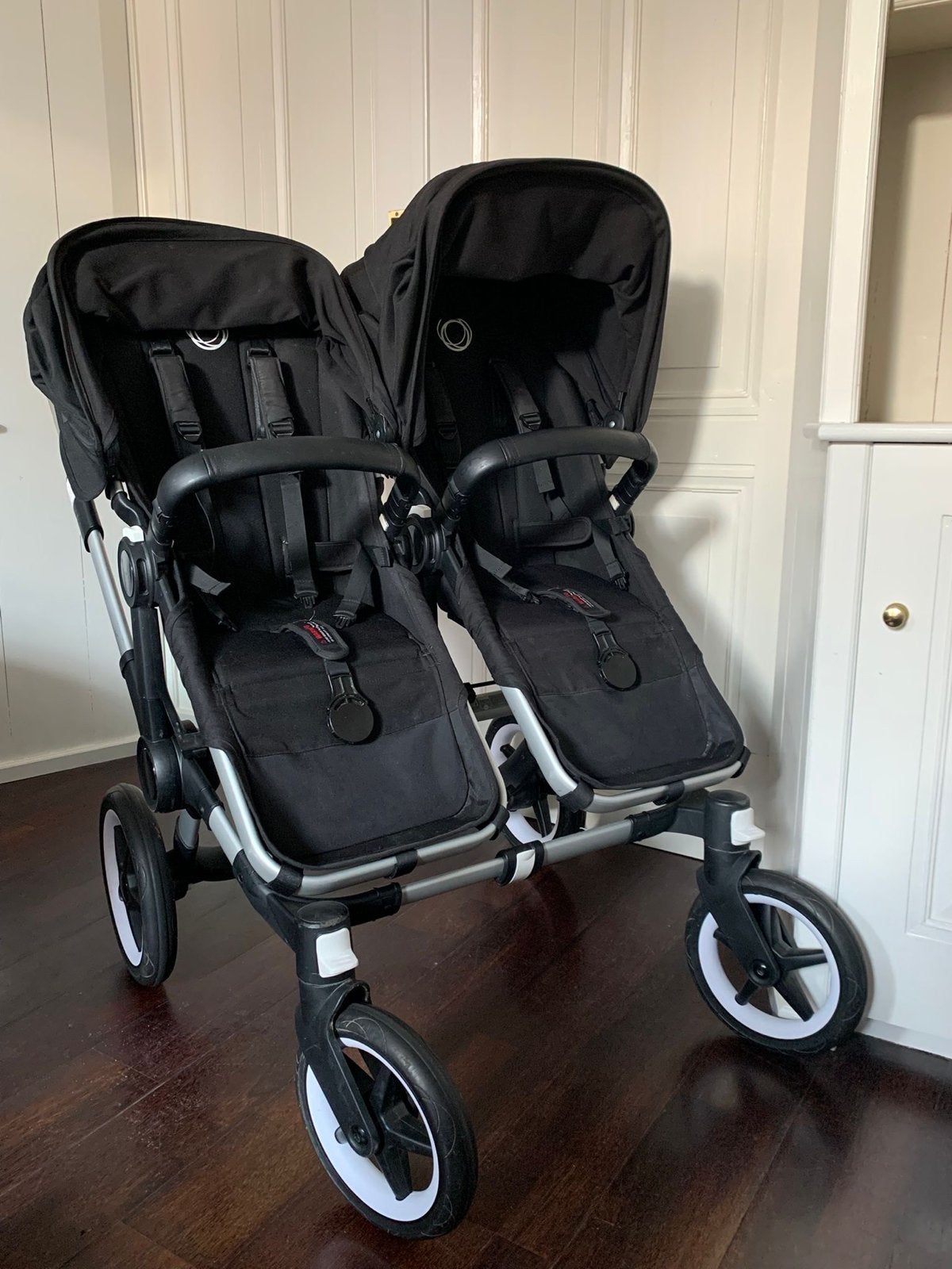 Bugaboo Donkey 3 Duo Kinderwagen - Zwart, Kinderen en Baby's, Kinderwagens en Combinaties, Gebruikt, Ophalen of Verzenden, Combiwagen