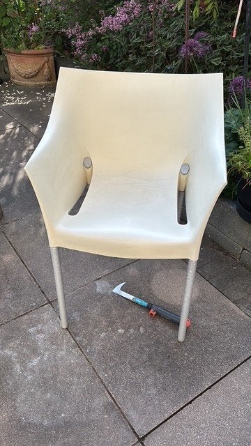 3 Kartell Dr. NO tuinstoelen, Ophalen, Gebruikt, Kunststof, Stapelbaar
