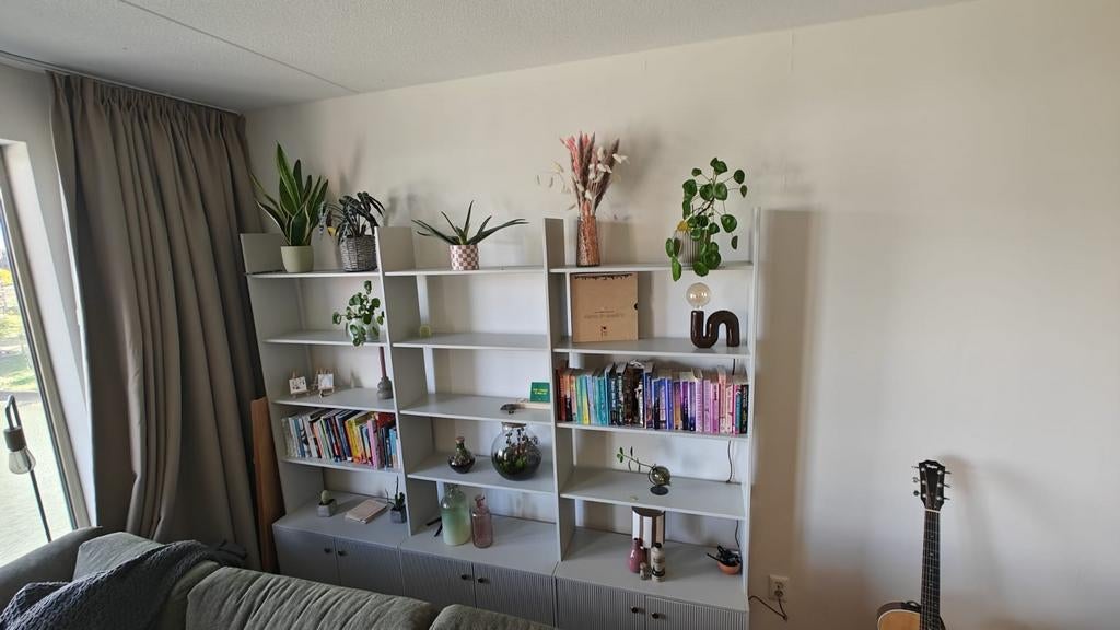 Moderne grijze kast WOOOD met opbergruimte, Ophalen, Overige materialen, Modern, Scandinavisch, 200 cm of meer