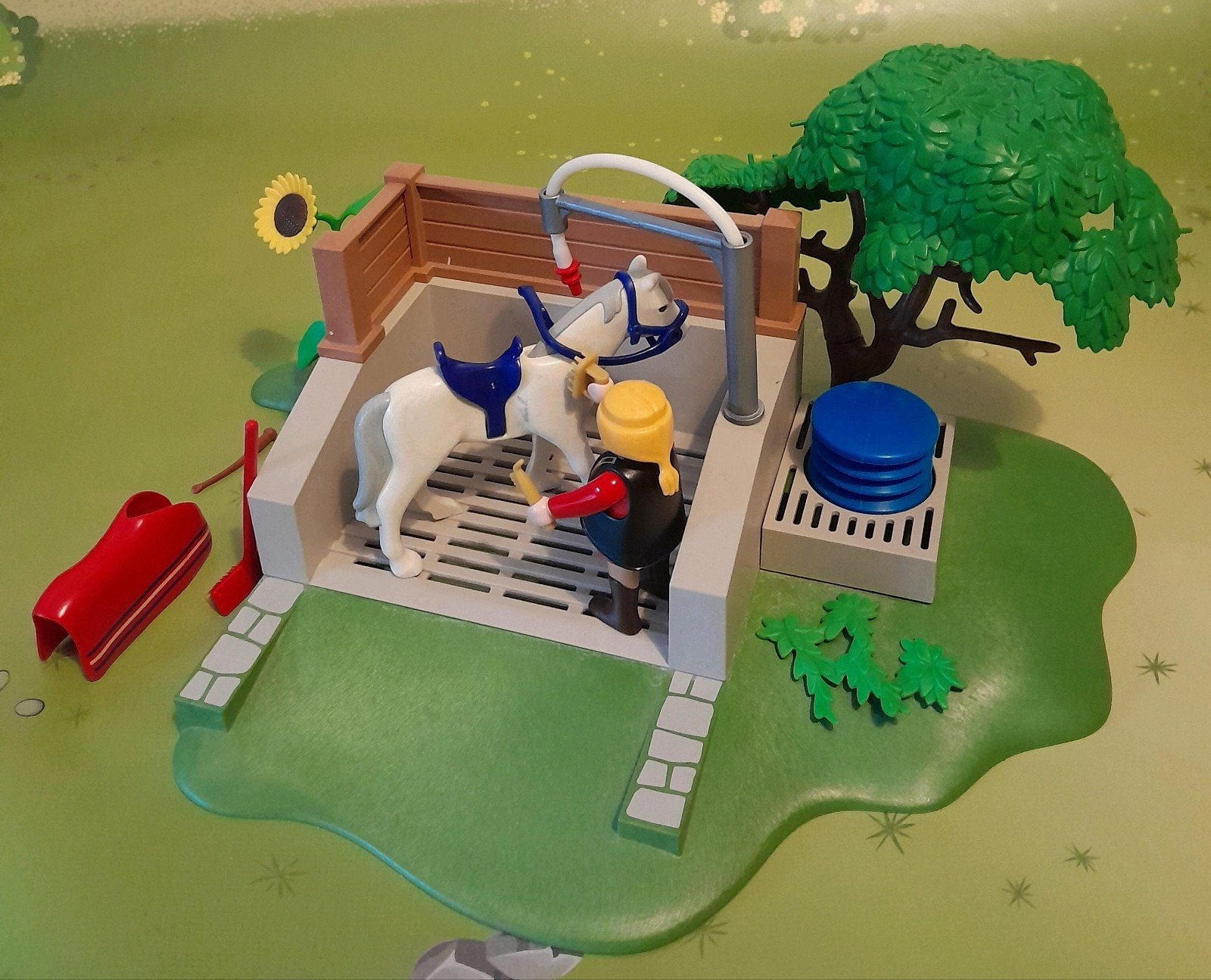 Playmobil leuke Paarden wasbox, Complete set, Ophalen of Verzenden, Zo goed als nieuw, Country