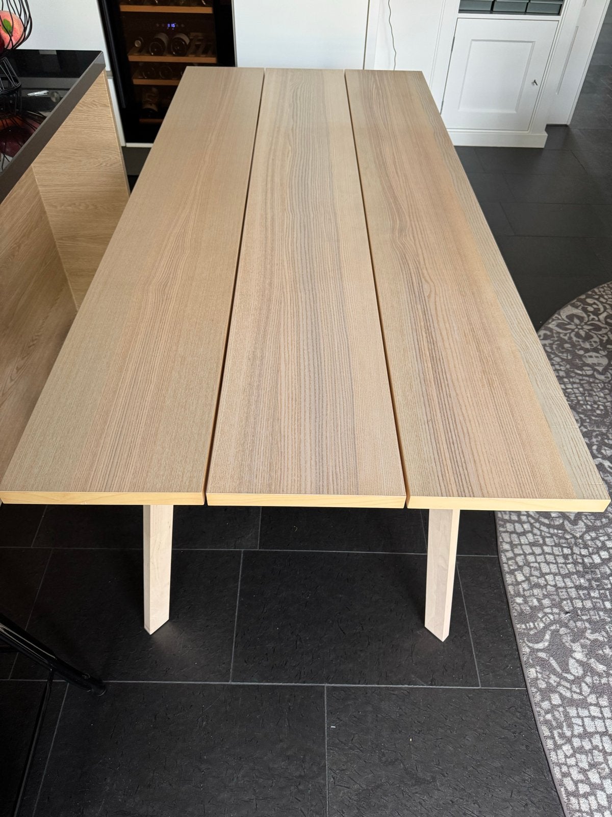 IKEA YPPERLIG eettafel, licht essenfineer, 200x90 cm, Ophalen, Gebruikt, 50 tot 100 cm, 150 tot 200 cm