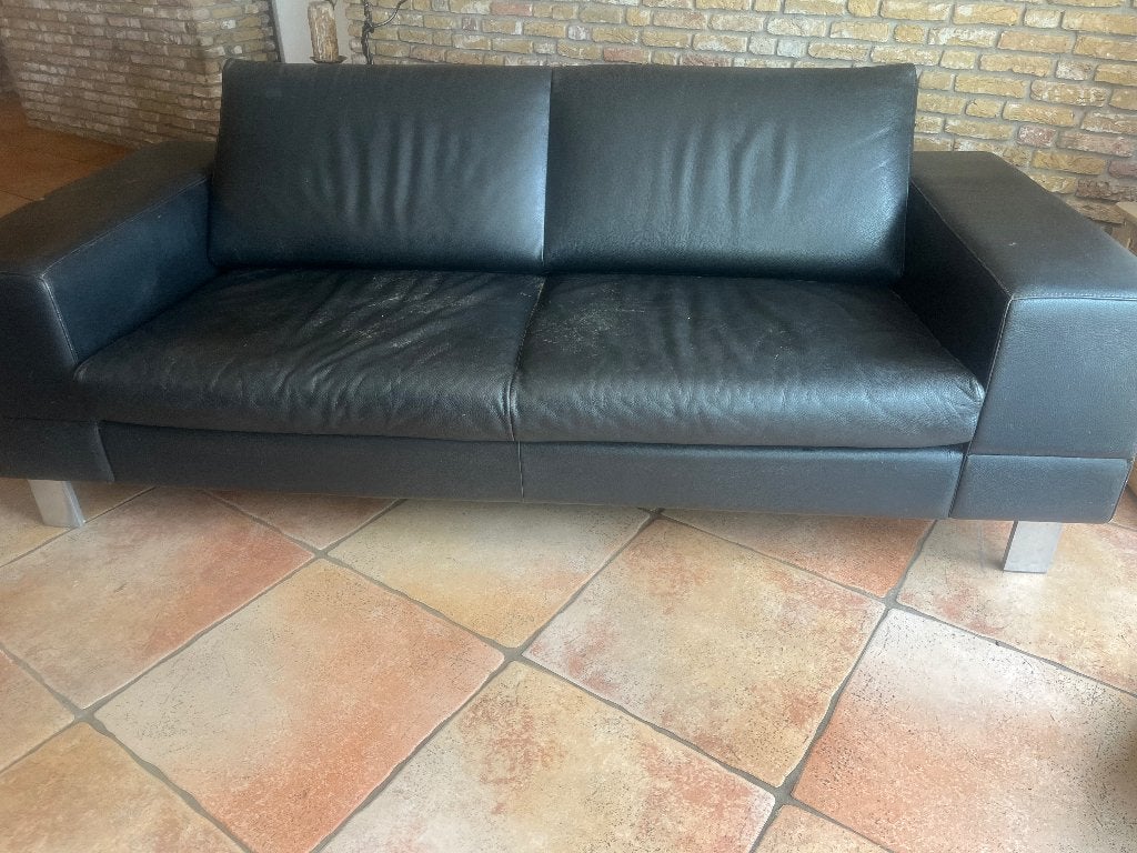Leolux leren zitbank  type Arit gratis, Huis en Inrichting, Ophalen, Gebruikt, Tweepersoons, 75 tot 100 cm