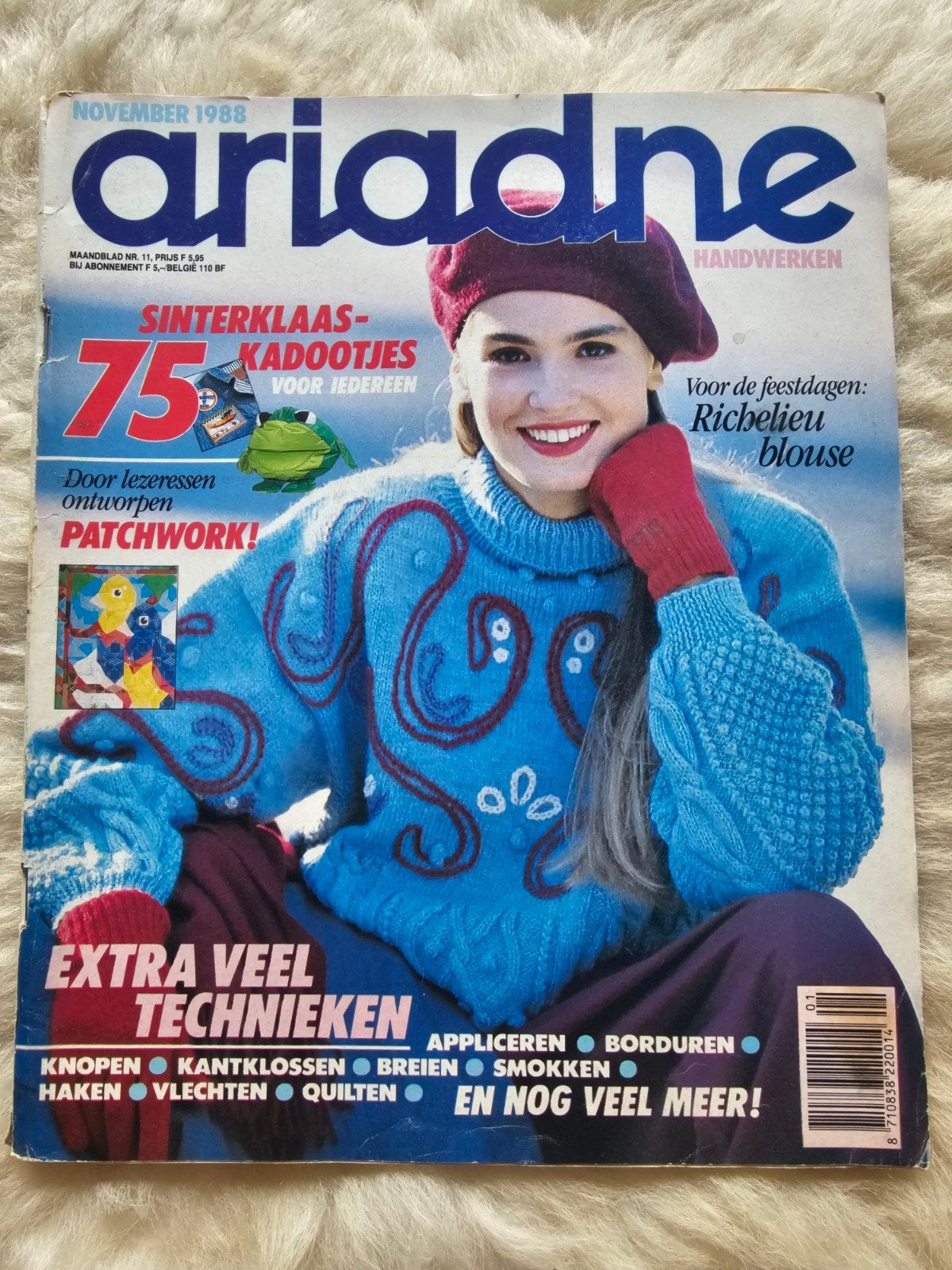 Vintage handwerk tijdschrift Ariadne nr 11. November 1988, Ophalen of Verzenden, Gelezen, Damesbladen