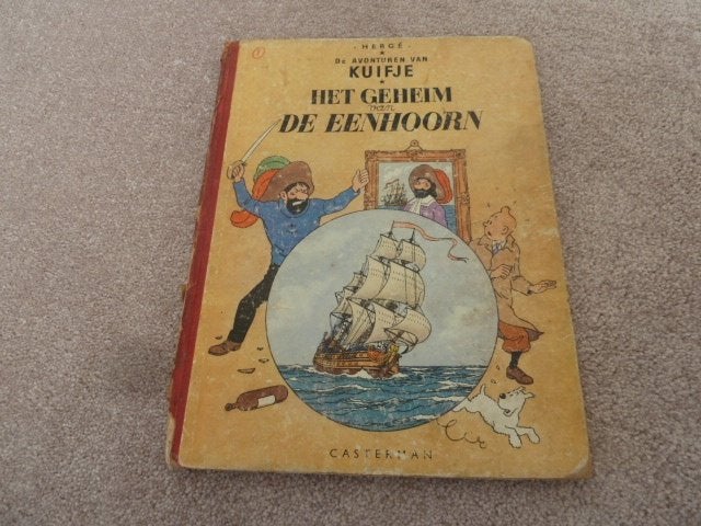 Kuifje Het geheim de eenhoorn oude HC, Boeken, Eén stripboek, Ophalen of Verzenden, Gelezen