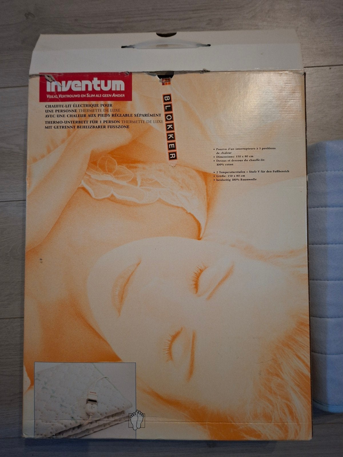 elektrische deken inventum, Eenpersoons, Blauw, Overige typen, Ophalen of Verzenden