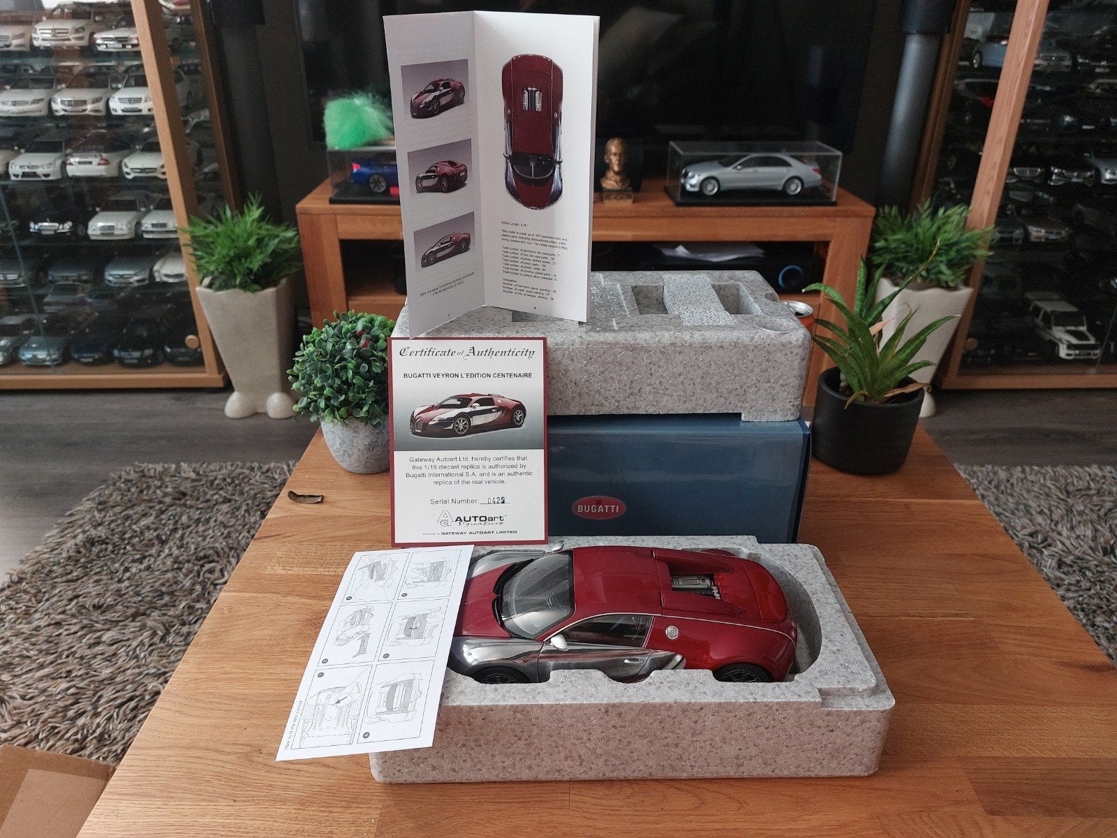 Autoart 70957  Bugatti Veyron LCentenaire Italian Redvarzi, Ophalen of Verzenden, Nieuw