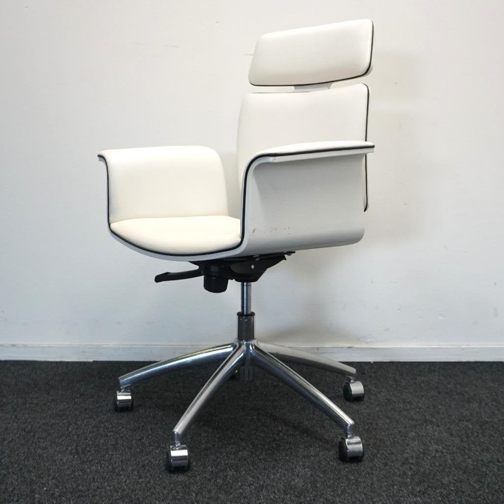 Vepa Fado Vergaderstoelen | Wit Leer | Bureaustoelen