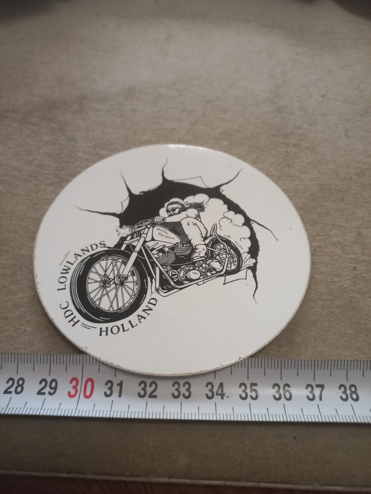 Harley Davidson HDC Lowlands Holland Sticker, Verzamelen, Ophalen of Verzenden, Gebruikt, Motoren