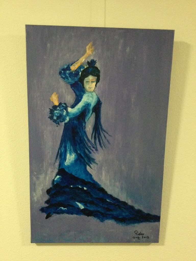 Schilderij “Spaans Danseres”, acryl., Antiek en Kunst, Kunst | Schilderijen | Klassiek, Ophalen