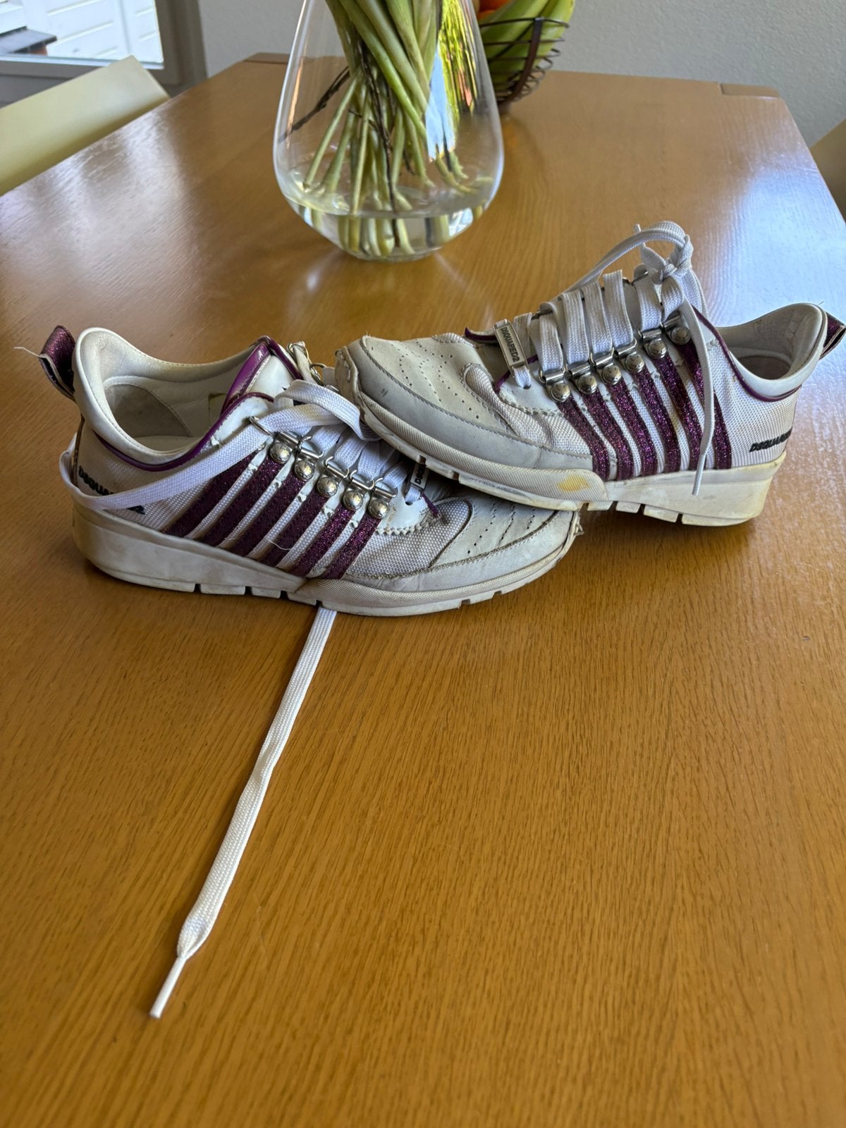 Dsquared2 schoenen maat 38, Wit, Ophalen of Verzenden, Sneakers of Gympen, Zo goed als nieuw