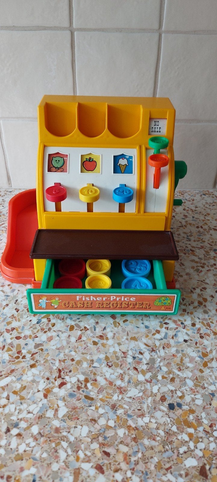 Vintage Fisher-Price Kassa Speelgoed, Ophalen of Verzenden, Gebruikt, Speelset, Met geluid