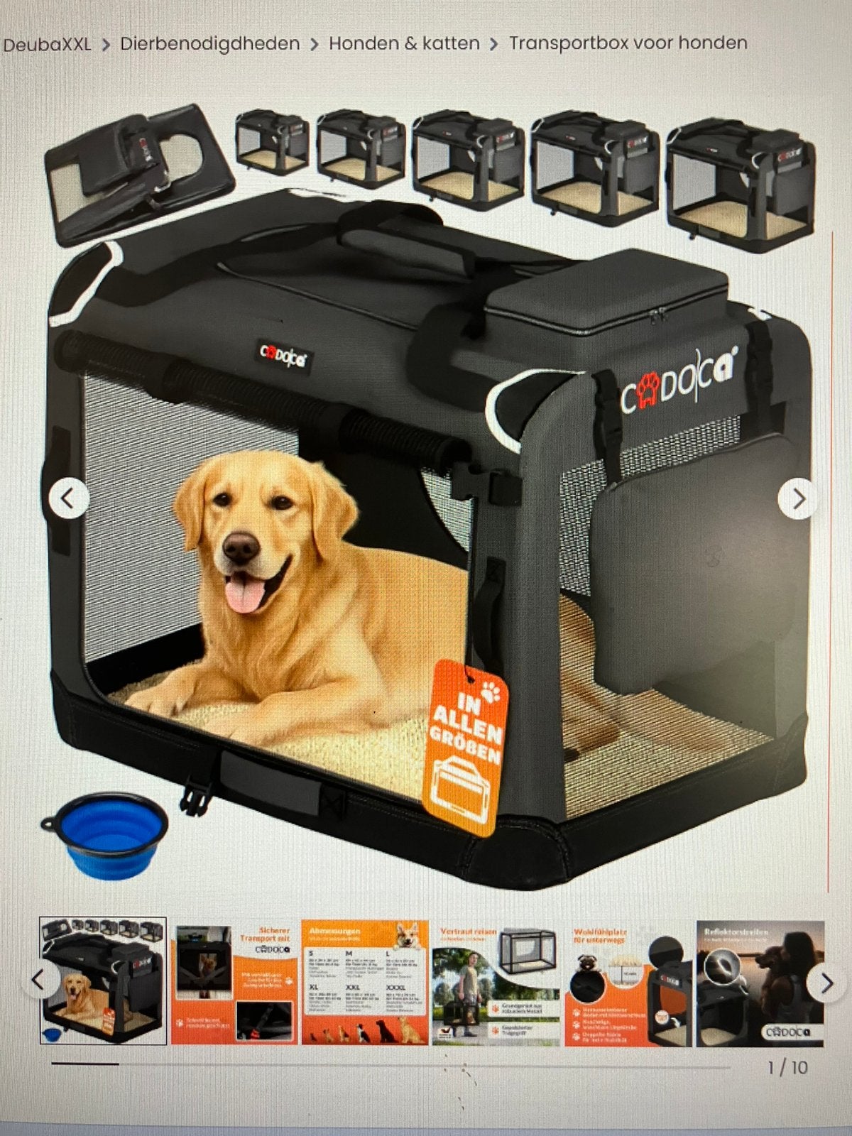 Bench Hondentransportbox XXL 101x70x70 cm, Dieren en Toebehoren, Hondenbenches, Ophalen of Verzenden, Zo goed als nieuw