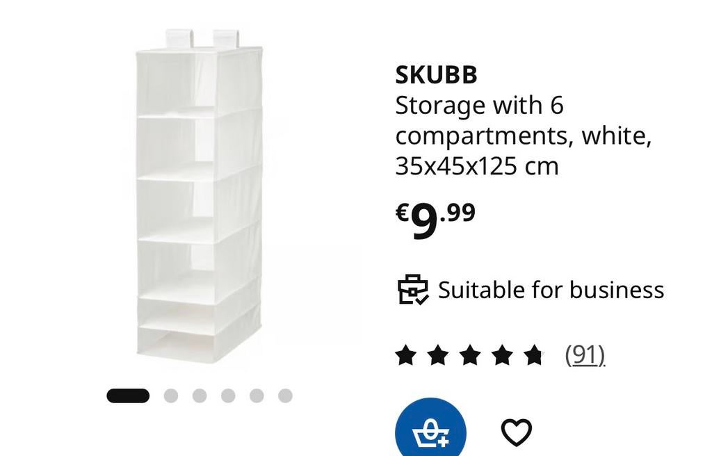 2 ikea closet organizer, Ophalen, Zo goed als nieuw, Minder dan 60 cm, Radiator