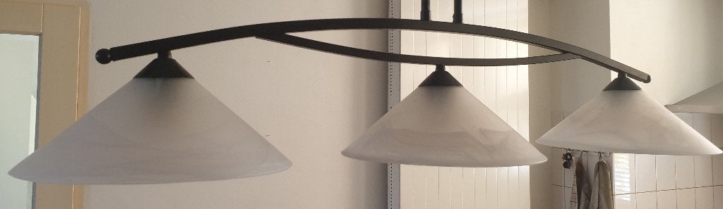 mooie hang/plafondlamp industrieel zie foto's, Ophalen, Zo goed als nieuw