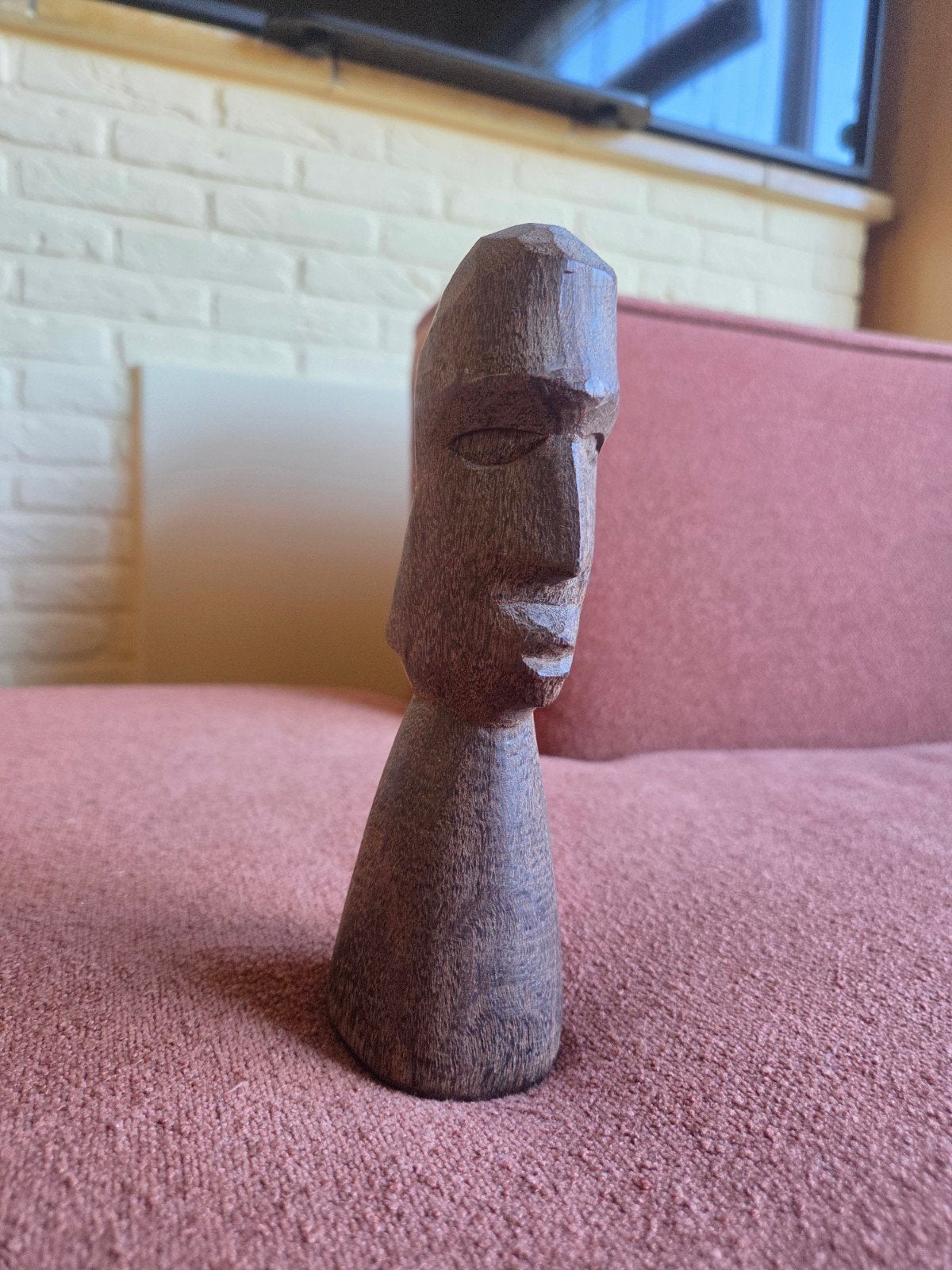 Houten Moai Beeldje, Oceanië, Minder dan 20 cm, Ophalen of Verzenden, Handgemaakt