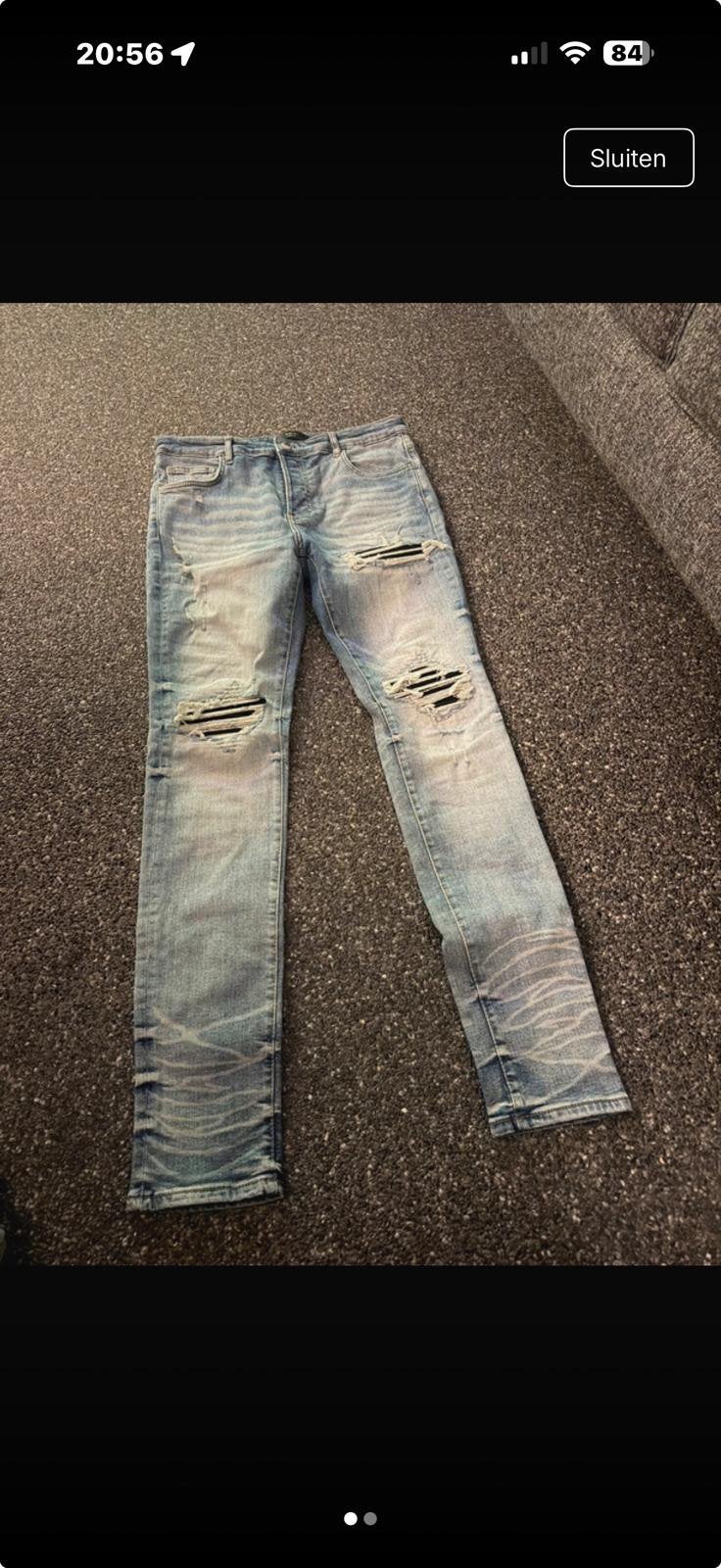 Spijkerbroek Amiri, Kleding | Heren, Ophalen of Verzenden, Gedragen, Blauw, W33 - W34 (confectie 48/50)