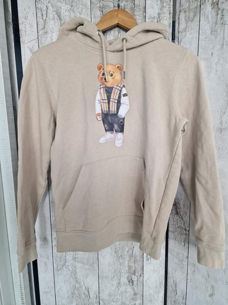 Baron Filou Hoodie met Beer Print - Maat XS, Ophalen of Verzenden, Zo goed als nieuw, Beige