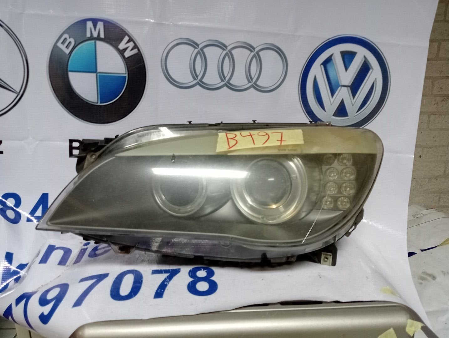 BMW 7 Serie Koplamp links 7182137, Gebruikt, -, -, Ophalen of Verzenden