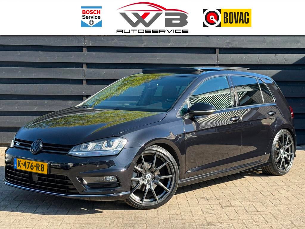 Volkswagen Golf 1.4 TSI R-Line I Pano I ACC I BlindSpot I Ca, Auto's, Gebruikt, 150 pk, Leder en Stof, Zwart