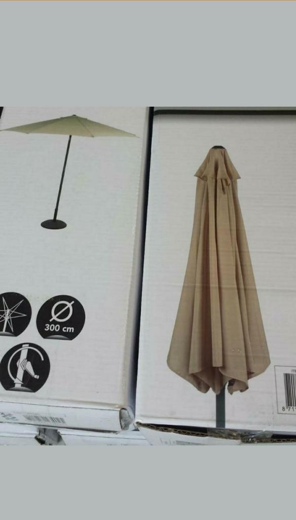 Nieuw parasol van 3 meter aluminium nooit gebruikt zit in de, Ophalen of Verzenden, Nieuw