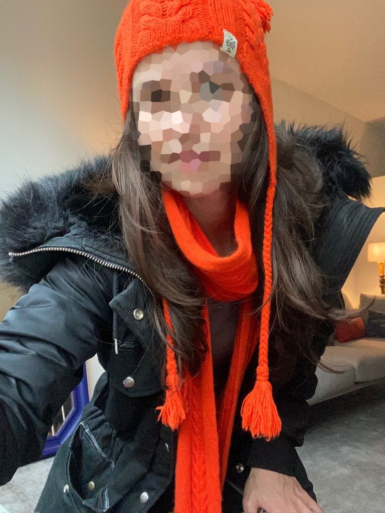 Nieuw - Oranje Ralph Lauren Muts & Sjaal Set - S/M, Ralph Lauren, Nieuw, Overige maten, Ophalen of Verzenden