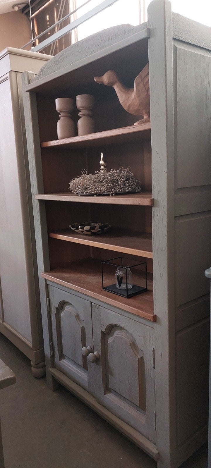 Vintage landelijke boekenkast, Ophalen, 25 tot 50 cm, 50 tot 100 cm, 200 cm of meer