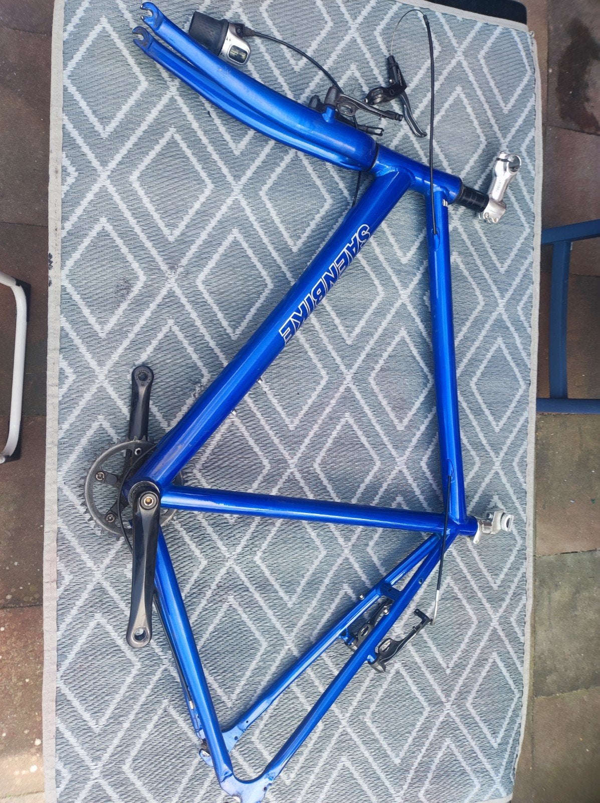 Fiets frame alu 61 cm., 28 inch, Gebruikt, Velgrem, Aluminium