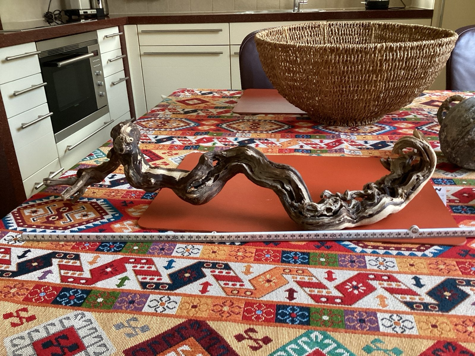 Decoratieve kronkelende tak - uniek stuk drijfhout, Hout, Gebruikt, Ophalen of Verzenden, Landelijk