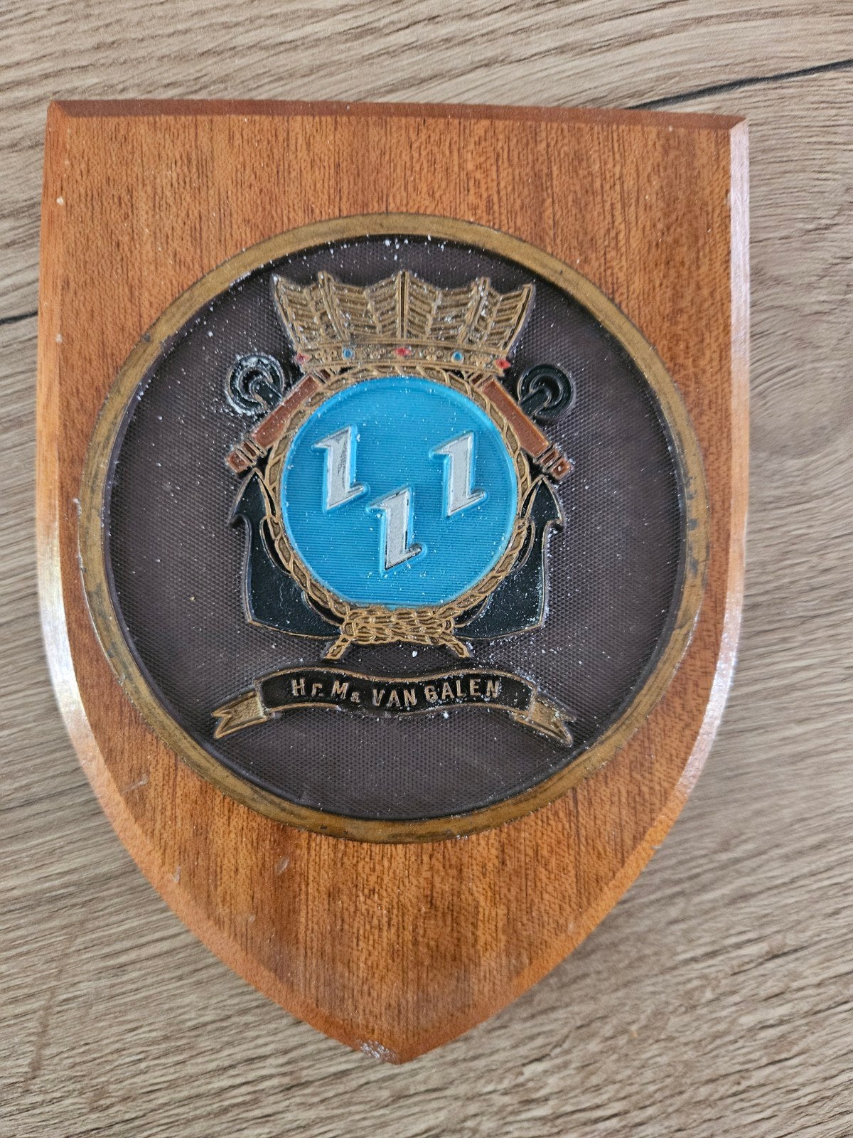 Wapenschildje HrMs van Galen, Verzamelen, Ophalen of Verzenden, Marine, Nederland, Overige typen