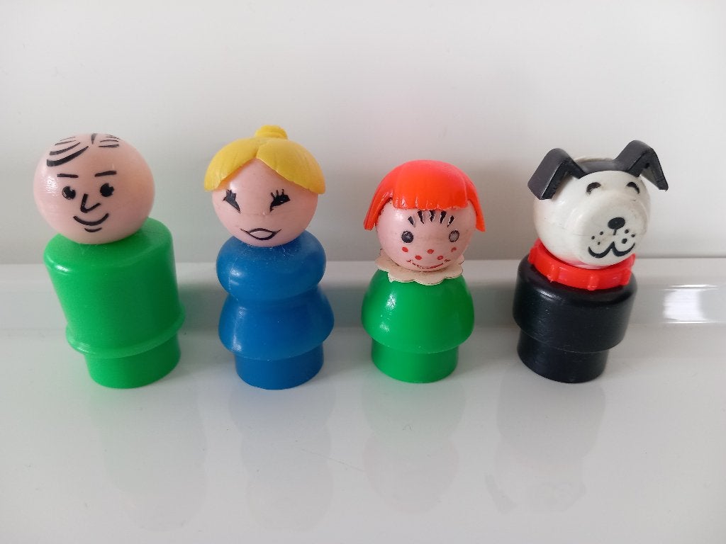 Vier vintage Fisher-Price Little People figuurtjes, samen €5, Verzamelen, Ophalen of Verzenden, Gebruikt